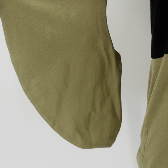 Zero + Maria Cornejo Size 8 Color Block Top Blouse Green Black White Batwing - Picture 3 of 6